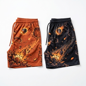 Pantalones cortos de malla con gráfico de rejilla cibernética digital personalizados, pantalones cortos deportivos de entrenamiento de baloncesto por sublimación para hombre - Product Image 3