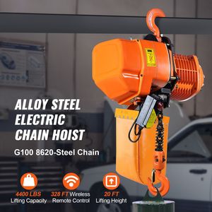 Paranco Elettrico a Catena Senza Fili da 2 Tonnellate, Capacità 4400 LBS, Altezza di Sollevamento 20 FT, Protezione IP54, Traliccio Elettrico Trifase per Uso Agricolo - Product Image 2