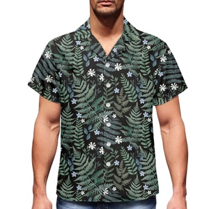 เสื้อเชิ้ตชายหาดพิมพ์ลายเฟิร์นฮาวายสไตล์ซัมเมอร์ ดีไซน์เนอร์คัสตอม คอปกคิวบา ติดกระดุม สำหรับผู้ชาย พิมพ์ตามสั่ง - Product Image 5