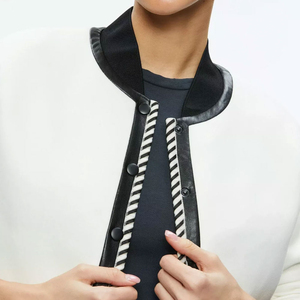 เสื้อแจ็คเก็ตเบสบอลแบบติดกระดุมสำหรับผู้ชาย ปี 2026 ขายส่ง ปรับแต่งสีได้ เสื้อแจ็คเก็ตวาร์ซิตี้สำหรับผู้ชาย OVO สไตล์ตะวันตก - Product Image 5