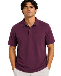 Purple Men Polo Shirt Short Sleeve Cotton Pique Fabric Casual Plain Design Turn <b>Down</b> Collar Custom Summer Classic Polo T Shirt - Product Image 1