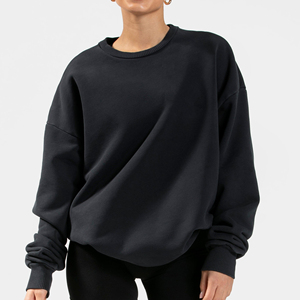 Custom Blank Unisex Men Women High Quality 260 GSM 100% Premium Cotton Long Sleeve Crew Neck Sweatshirts - Product Image 5