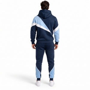 Ensemble de survêtement pour homme, sweat-shirt et pantalon assortis, tissu en coton mélangé doux, streetwear moderne, vêtements décontractés, OEM - Product Image 2