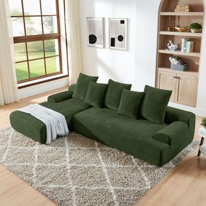Divano Sezionale a L Moderno 110.25x67, Imbottito, Modulare, Componibile Liberamente per Soggiorno e Camera da Letto - Product Image 1