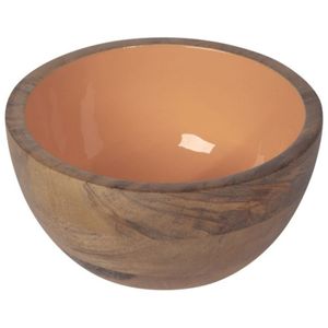 Bol en bois émaillé fait main, écologique et durable, style américain, motif floral et oiseaux, pour servir des aliments, vaisselle, ustensiles de cuisine, décoration - Product Image 6