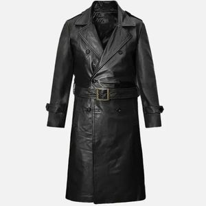 Chaqueta de Cuero para Hombre, Estilo Motociclista, Corte Ajustado, Invierno 2023, con Logotipo Personalizado en la Parte Delantera, Impermeable y Ecológica - Product Image 1