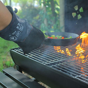 Guantes de Soldadura de Cuero Genuino con Aislamiento Térmico, Puño Largo, Personalizables, Antideslizantes, Duraderos y de Protección - Product Image 6