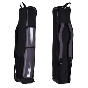 Bolsa deportiva de nailon negra con bolsillos con cremallera y asa de transporte, capacidad de 50-70L - Product Image 1