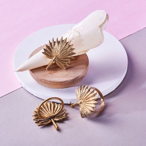 Golden Shell Napkin Ring Luxury Metal Napkin Holder Coastal Dining Table Decor Handmade <b>Wedding</b> Accessory - Product Image 4