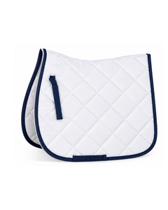 Almohadillas de Silla de Montar Personalizadas de Algodón Blanco para Equitación y Salto, Lavables, Antideslizantes, con Logotipo Bordado, para Silla de Montar Ecuestre - Product Image 1