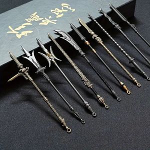 Mini spada antica espositore Set unico metallo spada arma modello portachiavi ciondolo per gli appassionati di storia decorazioni per feste - Product Image 3
