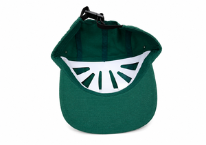 INJAE Green 5-Panel Baseball Cap Adjustable Unisex Solid Color Twill Fabric Casual <b>Hat</b> Spring <b>Summer</b> Style - Product Image 4