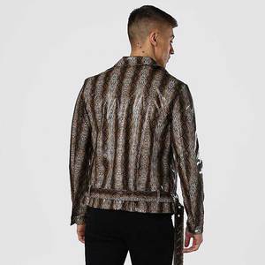 Factory Proper Design Newest Style Men's Biker <b>Leather</b> Jacket Classic Look Great Personality Men's <b>Leather</b> Jacket - Product Image 2