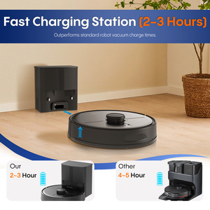 3-in-1 5000Pa Suction Mop LiDAR <strong>Navigation</strong> Wi-Fi/<strong>App</strong>/Alexa Compatible Hard Floors Wet/Dry Battery Robot Vacuum Cleaner - Product Image 2