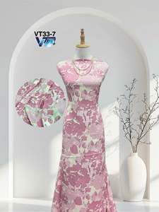 Tela de Chifón Floral 150/160cm Ligera y Transparente 100% Poliéster Transpirable 60GSM Unisex para Vestidos de Novia Modelo 8027 Vietnamita - Product Image 1