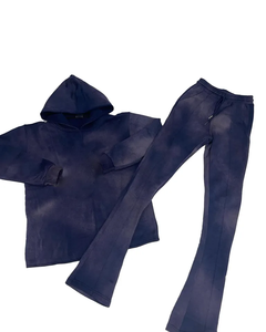 Conjuntos deportivos de entrenamiento y jogging con efecto acid wash para hombre, conjunto de sudadera con capucha y pantalones de alta calidad, cómodo y elegante. - Product Image 2