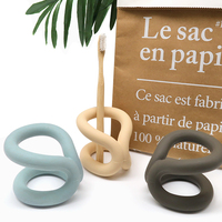 Porte-brosse à dents en silicone écologique au design moderne, accessoires de salle de bain, support créatif pour brosse à dents, porte-pinceaux de maquillage