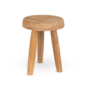 Tabouret en bois rond à 3 pieds, petit, rustique, écologique, vente en gros, prix abordable, directement de l'usine, OEM, fournisseur - Product Image 3