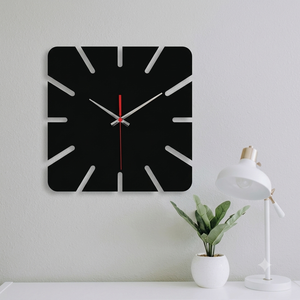 Modern Minimalist Square Acrylic <b>Wall</b> <b>Clock</b> Silent Non Ticking Large Black <b>Decorative</b> <b>Wall</b> <b>Clocks</b> for Living Room Home Office - Product Image 1