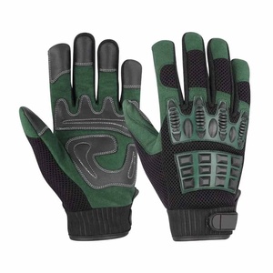 Gants de mécanicien en cuir synthétique avec paume en cuir PU numérique, dos en maille avec laminage, manchette en néoprène, logo personnalisé - Product Image 6