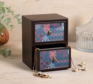Organisateur de rangement en bois fait main avec finition à motif floral, organisateur de rangement classique pour bureau, usage domestique ou de bureau. - Product Image 2