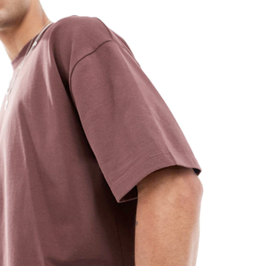 เสื้อยืดคอกลมสีพื้น 280 GSM พรีเมียมสำหรับผู้ชาย ทรงโอเวอร์ไซส์ ผ้าเจอร์ซีย์หนา สวมใส่สบายๆ ในชีวิตประจำวัน เสื้อจั๊มเปอร์โอเวอร์ไซส์ - Product Image 3