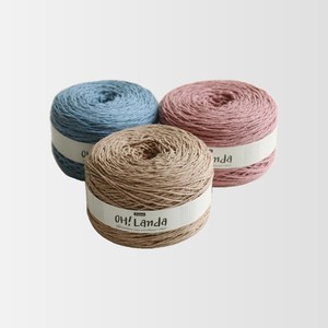 ไหมฝ้ายสำหรับถักโครเชต์ OH Landa Combed Cotton Crochet Yarn สำหรับถักมือ ไหมถักมือแบบก้อน 200 กรัม ไหมถักโครเชต์ - Product Image 5