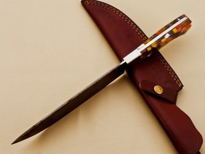 Juego de Cuchillos de Chef Hechos a Mano de Acero Damasco de Alta Calidad, Mango de Resina Ambidiestro, Material Inoxidable, Patrón Hermoso para Uso en la Cocina - Product Image 4