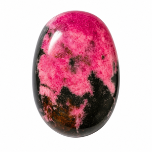Pierre de palmier en rhodonite naturelle polie, cristal rose et noir, pierre de méditation de poche, fournisseur en gros pour cadeaux - Product Image 1