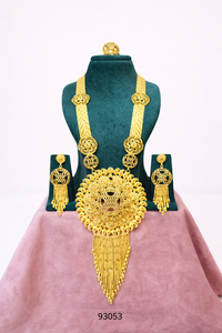 MOLL JEWELLERS Maharashtra Ensemble de bijoux de mariage et de fiançailles classiques et tendance pour femmes, plaqué or 24 carats, alliage, zircon, collier - Product Image 5