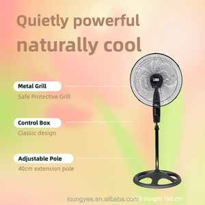 Ventilador eléctrico de suelo de 18 pulgadas Rendimiento silencioso de alta eficiencia con aspas transparentes - Product Image 2