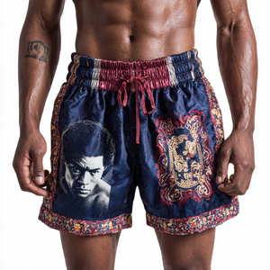 Pantalones Cortos de Muay Thai para Entrenamiento de Artes Marciales, Boxeo y Kickboxing, Personalizables - Product Image 3