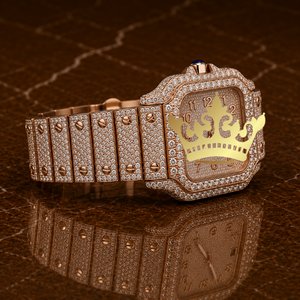 New Classic Luxury Fashion Antique Quartz Simple Moissanite Cut Diamond Men's Leather Band Stainless Steel Case Skeleton Dial 10 - Product Image 2