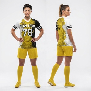 Ensemble d'uniformes de handball athlétiques personnalisés pour hommes, maillot à col en V et short à taille élastique pour l'entraînement et les matchs d'équipe - Product Image 4