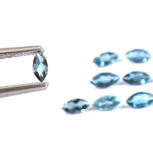 Topacio Azul de Londres, Corte Facetado Marquise, 1.5x3.5mm, Gema Suelta, Proveedor al por Mayor, Precio de Fábrica, Gema de Alta Calidad - Product Image 2