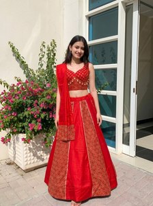 TENNECY Black Printed Cotton Garba Chaniya Choli-Stretchable Party Wear for <b>Wedding</b> & Casual Occasions - Product Image 5