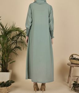 Nueva y Hermosa Abaya de Dubái para Mujer, Kaftán Hecho a Mano, Ropa Islámica Tradicional, Accesorio de Moda, Nuevo Diseño, Abierto por Delante, Poliéster - Product Image 6