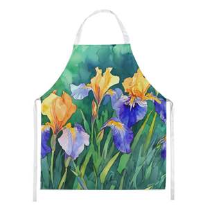 Tennessee Iris Multicolor Unisex Large Adult Watercolor <b>Apron</b> for Cooking Baking Crafts Gardening <b>Kitchen</b> Server for Men <b>Women</b> - Product Image 1