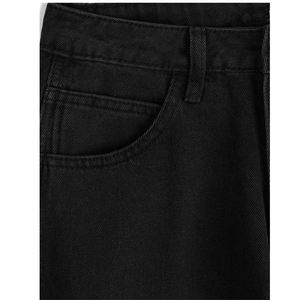 Nouveau Jean Noir Femme Coupe Ample Taille Haute Style Urbain Denim Personnalisé Vente en Gros Vintage Lavé - Product Image 6