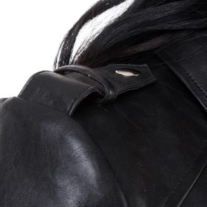 Women's Jackets Genuine <b>Leather</b> Motorcycle Woman Jacket Winter Outdoor Brown Mid Length Sheepskin <b>Leather</b> Jacket For Women - Product Image 3