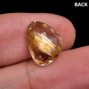 Pierre facettée en rutile doré incroyablement taillée, gemmes en rutile doré bien polies, pierre précieuse 13X9X5 mm - Product Image 1
