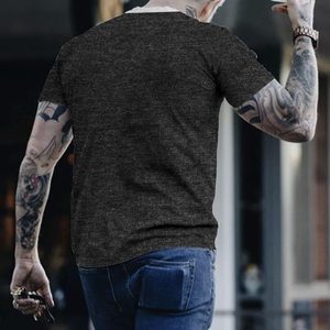 Top Sell New Men's Henley Shirts Retro Short Sleeve V Neck Casual Button <b>Down</b> Slim Fit Breathable 100% Cotton T-Shirts - Product Image 4