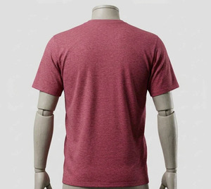 เสื้อยืดคอกลมแขนสั้นผ้าฝ้ายสีเทาสำหรับผู้ชายทรงปกติแบบลำลอง - Product Image 5