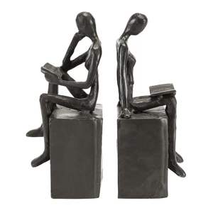 Serre-livres élégants en métal noir en forme de cygne, supports décoratifs en fer pour livres, décoration d'étagère et bloqueurs de livres pour la maison, le bureau et la bibliothèque - Product Image 2