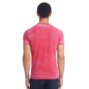 Camisetas cómodas para hombre con lavado ácido y textura desgastada, tela de algodón transpirable, corte relajado, cuello redondo, ideales para salidas informales. - Product Image 3