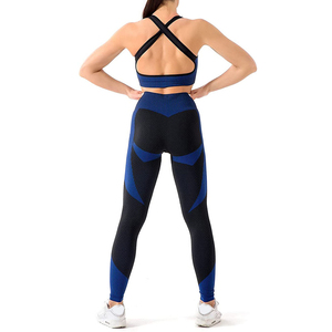 ชุดโยคะสำหรับผู้หญิง พรีเมียม แอคทีฟแวร์ เอวสูง 2 ชิ้น ระบายอากาศได้ดี เป็นมิตรกับสิ่งแวดล้อม สำหรับโยคะ พิลาทิส ฟิตเนส ออกกำลังกาย รับผลิตแบบ OEM - Product Image 2