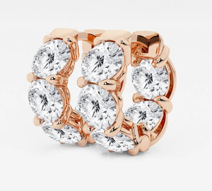 <b>Hoops</b> Earrings Diamond Earrings Gold and <b>Silver</b> Earrings Lab Grown Diamonds Earrings <b>Hoops</b> Fine Jewelry for Women - Product Image 5