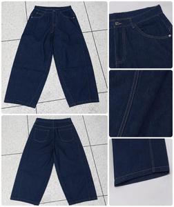 Wide Leg <b>Denim</b> Jeans Mid Waist Loose Fit Lightweight Cotton Casual Solid Color Summer Wear Medium Snow Wash Quick Dry Breathable - Product Image 4