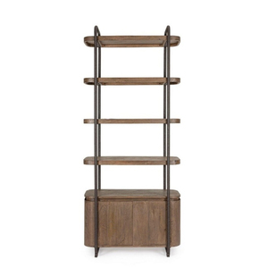 Étagère industrielle en bois extensible sans dossier à 4 niveaux, meuble de rangement moderne pour salon, bibliothèque autoportante pour la maison - Product Image 5