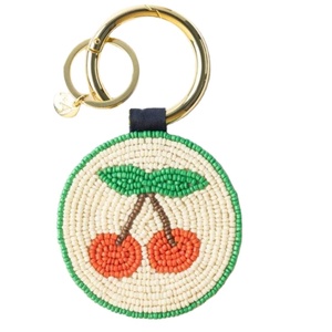 Beau porte-clés brodé à la main en perles de rocaille et porte-clés en perles et accessoires de sac d'Inde - Product Image 6
